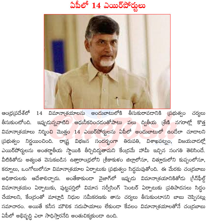 ap cm chandra babu naidu,new airpotrs in andhra pradesh,kuppam air port,green field airport in vizag,airport in srikakulam,chandra babu naidu on ap development  ap cm chandra babu naidu, new airpotrs in andhra pradesh, kuppam air port, green field airport in vizag, airport in srikakulam, chandra babu naidu on ap development